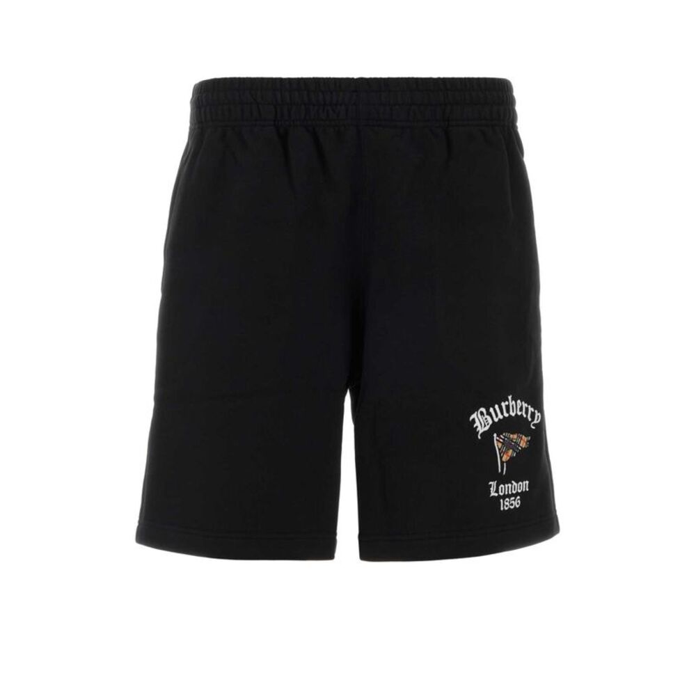 Burberry Men Black Cotton Bermuda Shorts